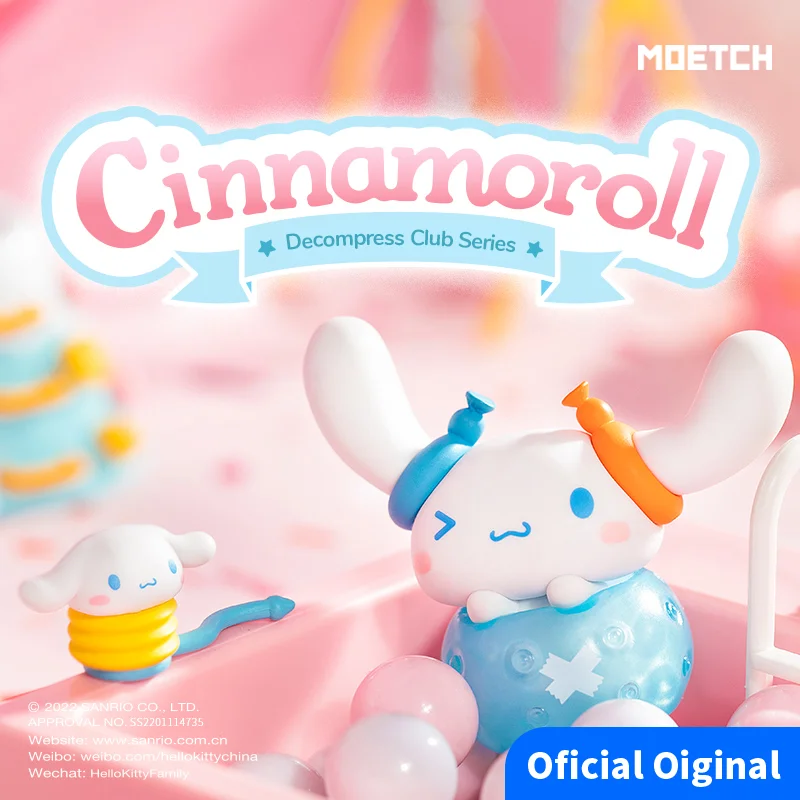 MOETCH 시나모롤 산리오 블라인드 박스, 귀여운 애니메이션 피규어 미스터리 장난감, 감압 클럽 시리즈, 생일 선물