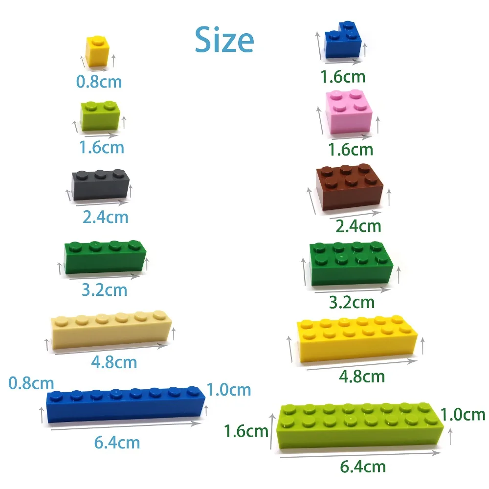 DIY 빌딩 블록 얇은 피규어 브릭, 1x10 도트, 12 색 교육용 크리에이티브 사이즈, 어린이 4477 장난감과 호환 가능, 40 개