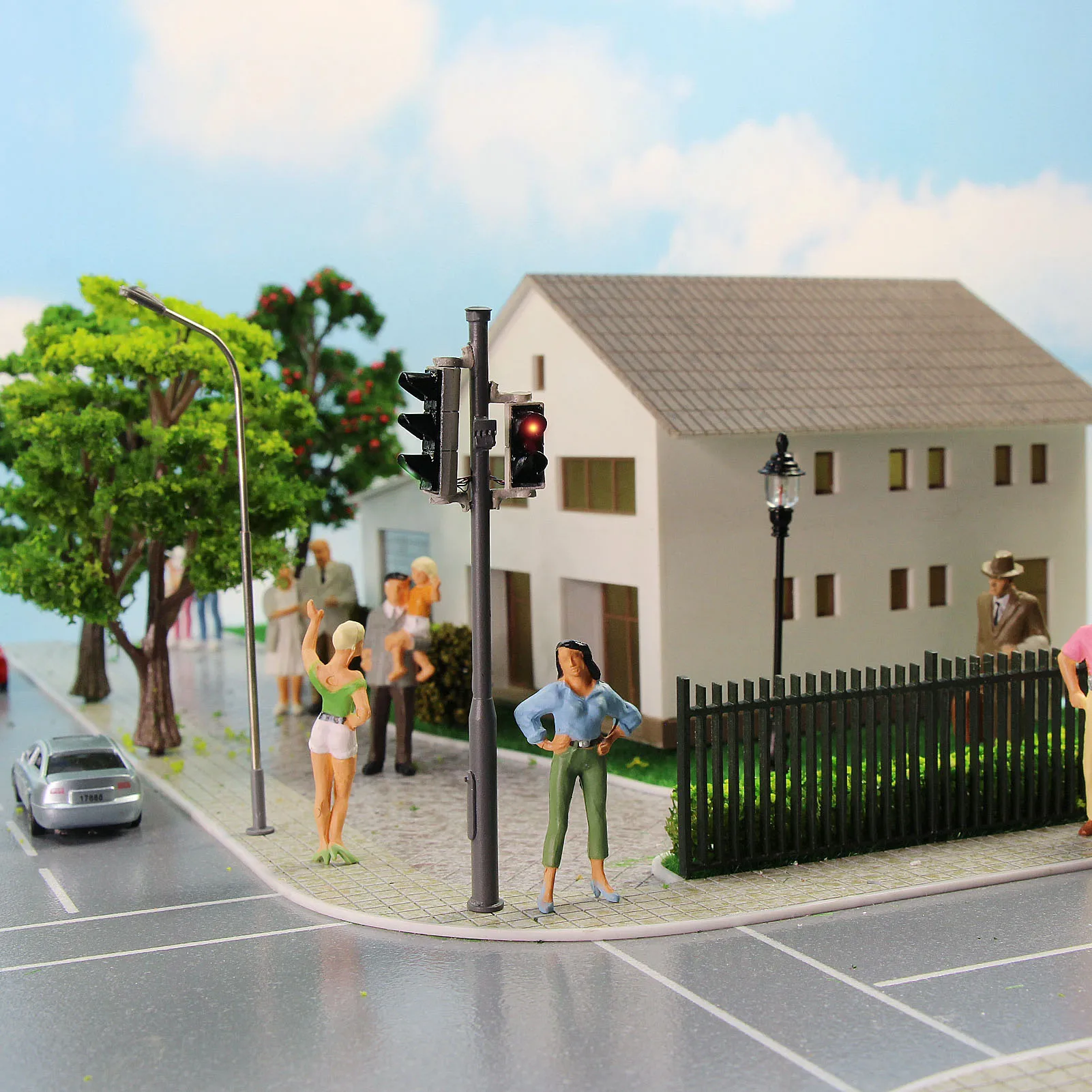 Evemodel-다른 포즈 모델 기차 1:43 O 스케일, 모든 스탠딩 페인트 피규어 승객 사람들 모델 철도 P4310, 30 개