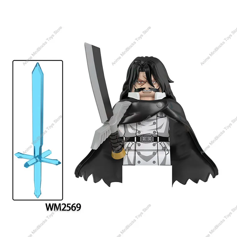 BLEACH 히츠가야 쿠로사키 쿠치키 이치고 빌딩 블록, 애니메이션 만화 미니 피규어, 액션 장난감 브릭, 어린이 KDL816, WM6164
