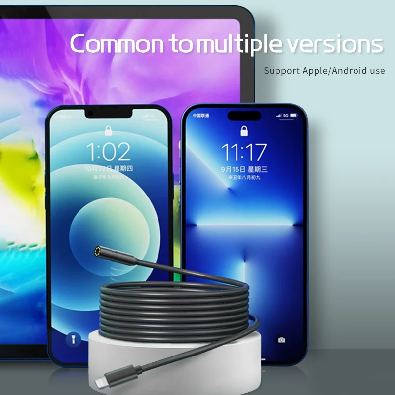 파이프라인 내시경, 480P, 1080P, 1200P 카메라, 5.5mm, 8mm, 안드로이드, 아이폰 검사 파이프, 자동차 내시경에 적합