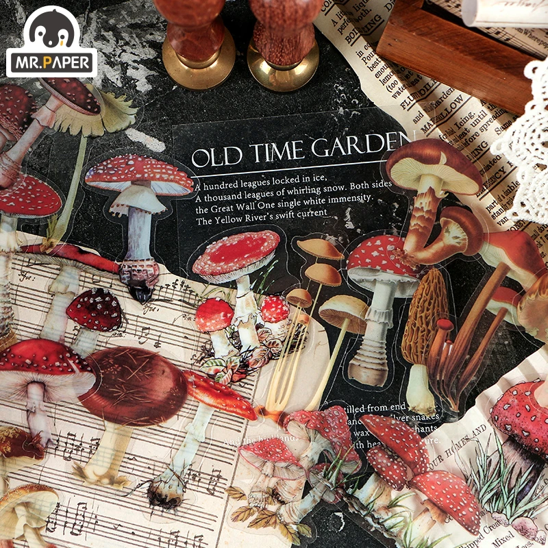 Mr.paper 6 디자인 나비 데코 일기 스티커 스크랩북 플래너 장식 라벨 문구 데칼 스쿠터 문구, 40 장