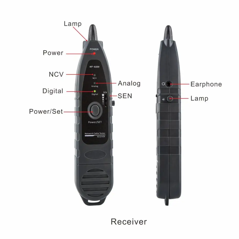 NOYAFA NF-8209 RJ45 케이블 추적기 POE 네트워크 와이어 검사기 케이블 테스터 테스트 네트워크 도구 스캔 케이블