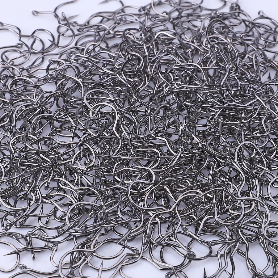 FTK 고탄소강 낚시 후크, 눈 자동 플립, 날카로운 가시 낚시 후크, 잉어 낚시 액세서리, 12 개/팩, 신제품