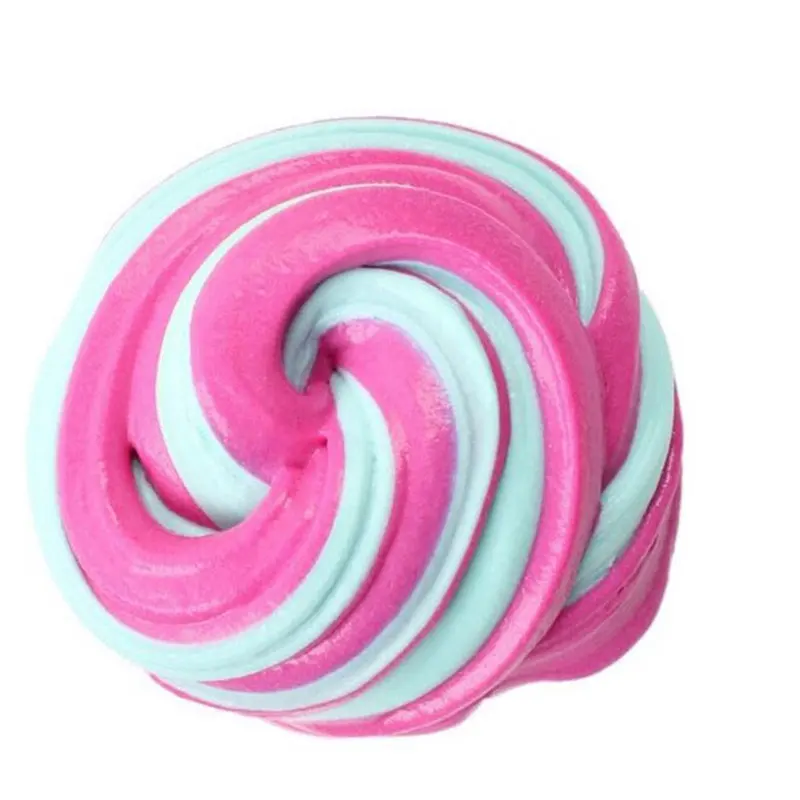 새로운 다채로운 솜털 거품 점토 점토 공 용품 DIY 부드러운 매력 점액 과일 키트 구름 공예 안티 스트레스 어린이 장난감