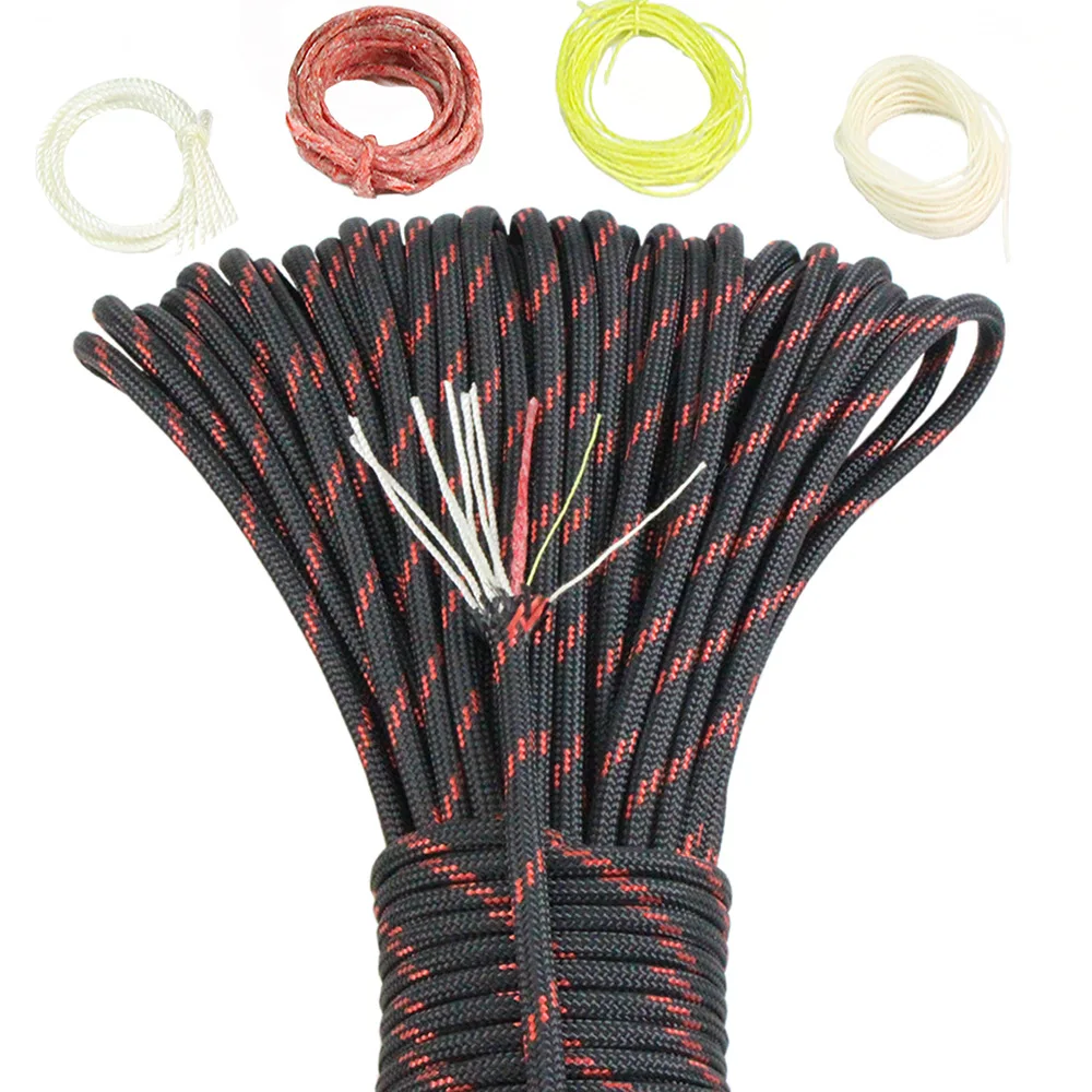 550 10 코어 Paracord 4mm 야외 캠핑 생존 도구 PE 화재 로프 낚시 면화 라인 낙하산 하이킹 title=550 10 코어 Paracord 4mm 야외 캠핑 생존 도구 PE 화재 로프 낚시 면화 라인 낙하산 하이킹 