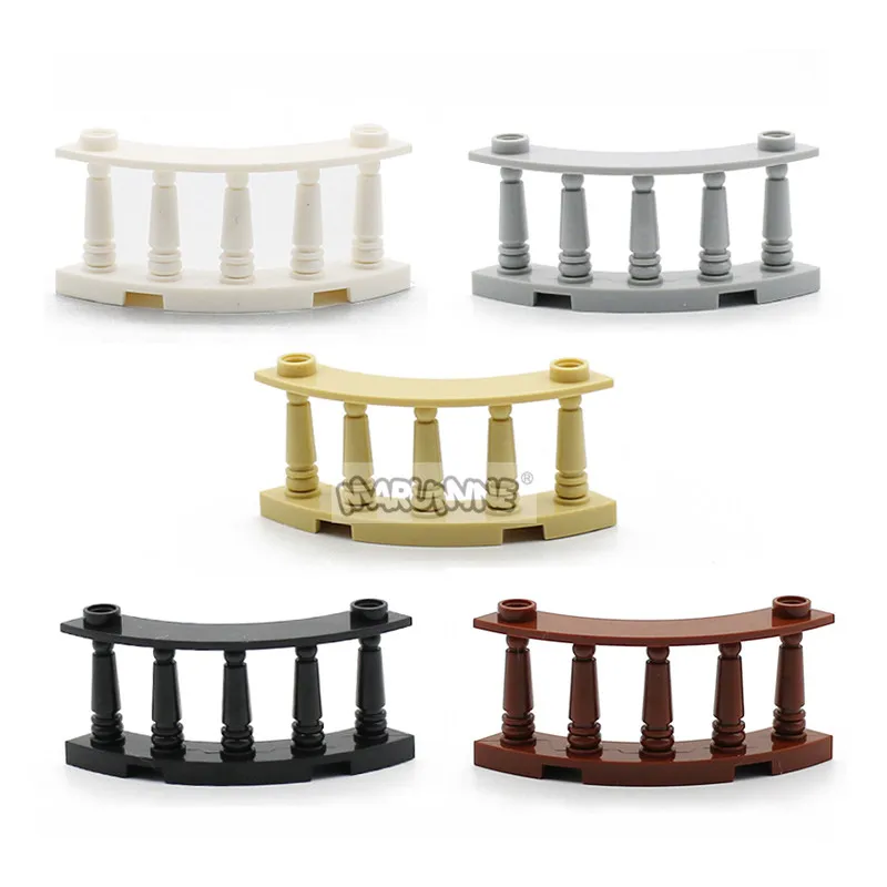 Marumine MOC 벽돌 도시 울타리 액세서리, 난간 계단 집, 정원 거리 빌딩 블록, DIY 부품, 크리스마스 선물, 30 개