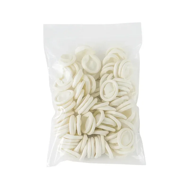 보호용 손가락 끝 천연 고무 장갑, 일회용 라텍스 손가락 침대, 작업장 안전 네일 메이크업, 눈썹 연장