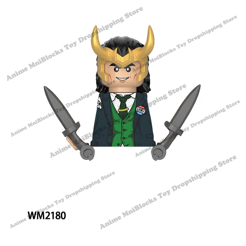 디즈니 TVA 애니메이션 플라스틱 미니 액션 장난감 피규어 조립 장난감 벽돌, 크리스마스 생일 선물, WM6118 X0318