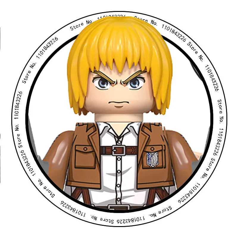 타이탄에 대한 공격 레비 애커맨 에렌 미카사 거대 애니 일본 애니메이션 브릭, 미니 액션 장난감 피규어 빌딩 블록 선물, WM6148