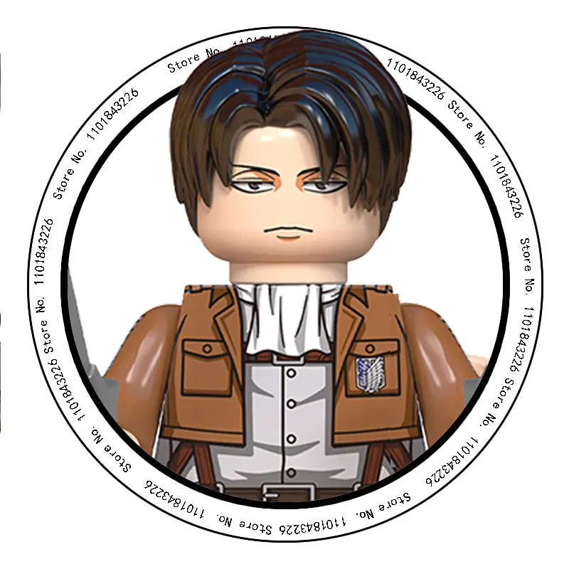 타이탄에 대한 공격 레비 애커맨 에렌 미카사 거대 애니 일본 애니메이션 브릭, 미니 액션 장난감 피규어 빌딩 블록 선물, WM6148