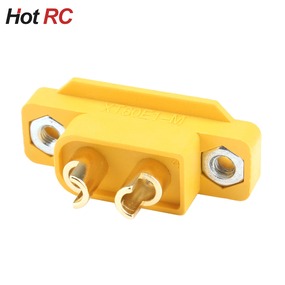 Amass XT60E-M XT60E XT60 황동 금도금 수 플러그 나사 장착 커넥터, 레이싱 FPV 멀티콥터 고정 보드 DIY