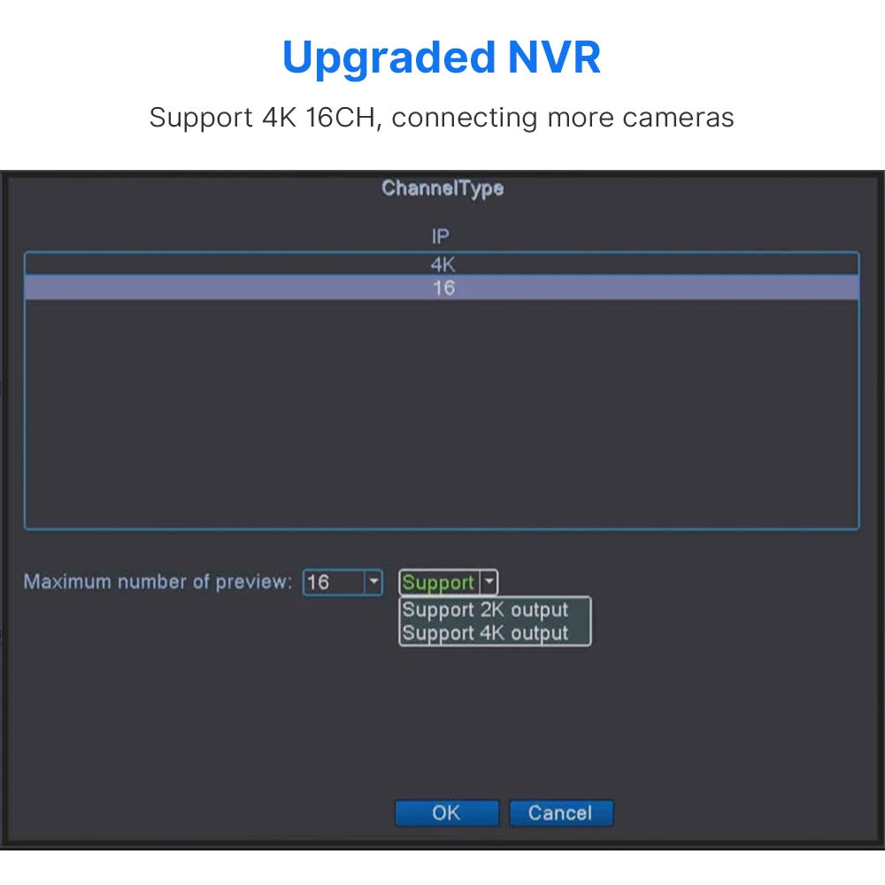 Hiseeu 4K POE 보안 카메라 시스템, AI 얼굴 감지, 8MP 16CH CCTV NVR H.265 P2P AI 비디오 야외 IP 카메라 감시 세트