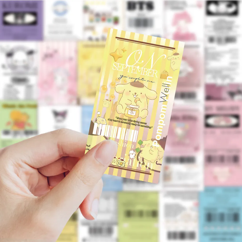 산리오 마이멜로디 만화 스티커, 일기 스크랩북 냉장고 기타 전화 노트북 자전거 DIY 방수 데칼, 10 30 60 개