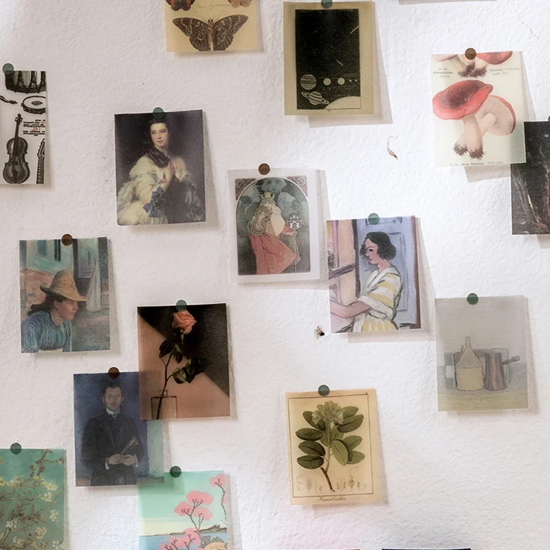 Journamm DIY 소재 공예 빈티지 스크랩북 종이, 카와이 아트 정크 저널 데코 스티커, 자연 컬렉션, 50-366 개