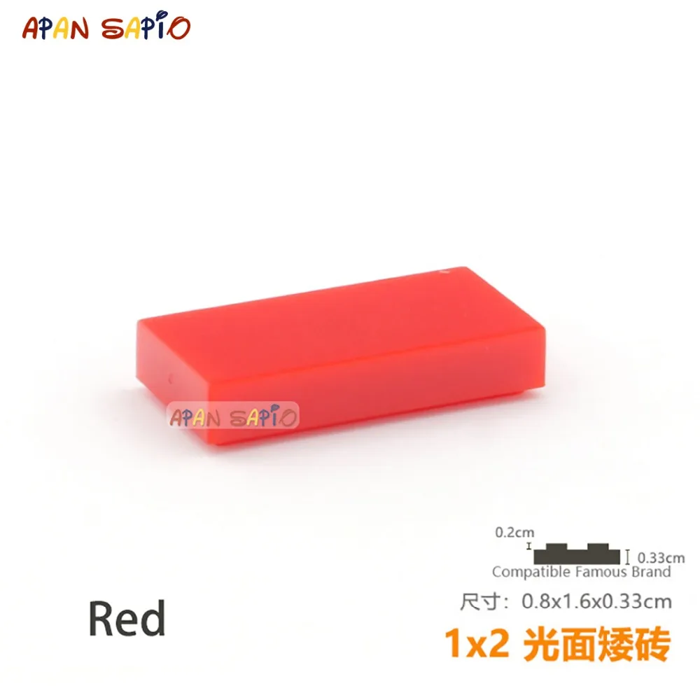 50 개/몫 DIY 블록 빌딩 벽돌 부드러운 1X2 교육 조립 건설 완구 어린이 크기 호환 브랜드