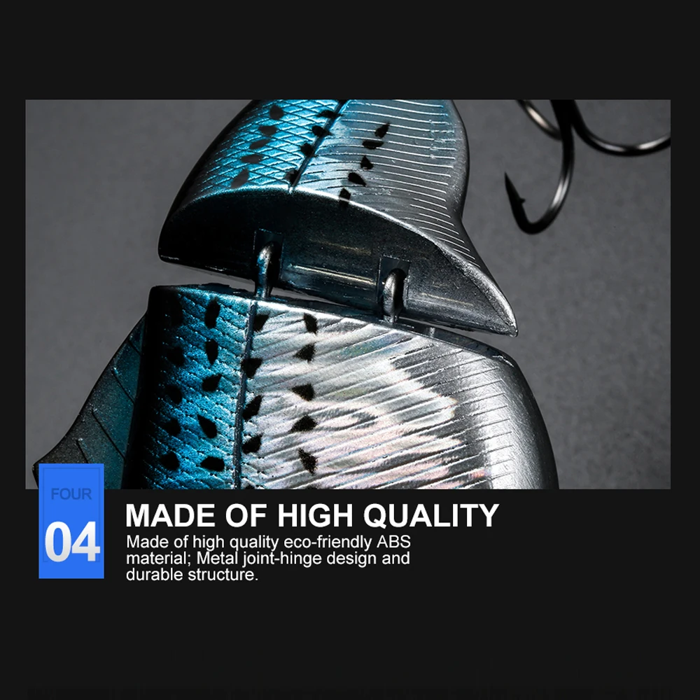 JOHNCOO 진동 SW 플로팅 낚시 루어, 립리스 크랭크 베이트, 싱킹 하드 루어, 인공 VIB 미끼, 배스 낚시 미끼, 115mm