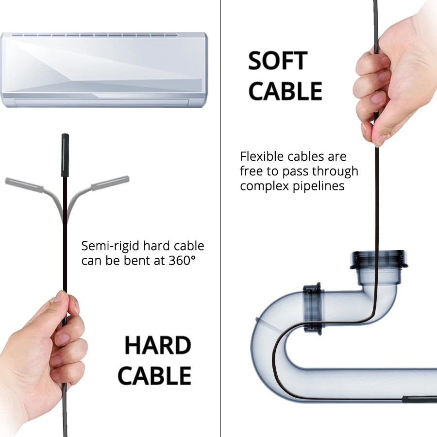 방수 LED 조명 검사 내시경 카메라, 8mm 렌즈, 유연한 와이어 안드로이드 USB 내시경, 1280*720P