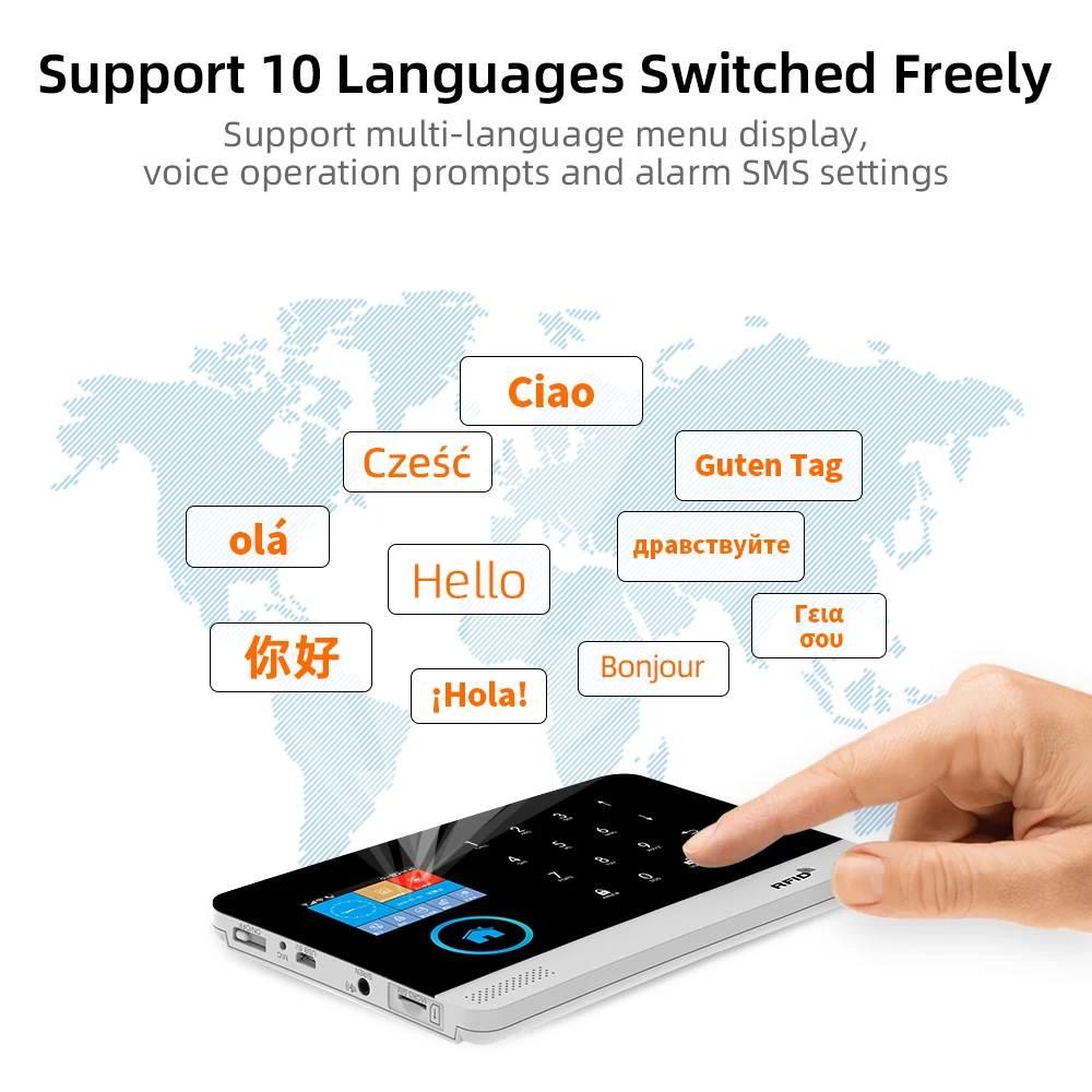 Gautone Tuya 스마트 와이파이 홈 보안 경보 시스템, 무선 GSM 화재 경보 시스템 패널, 스마트 라이프 앱 제어, 알렉사와 함께 작동