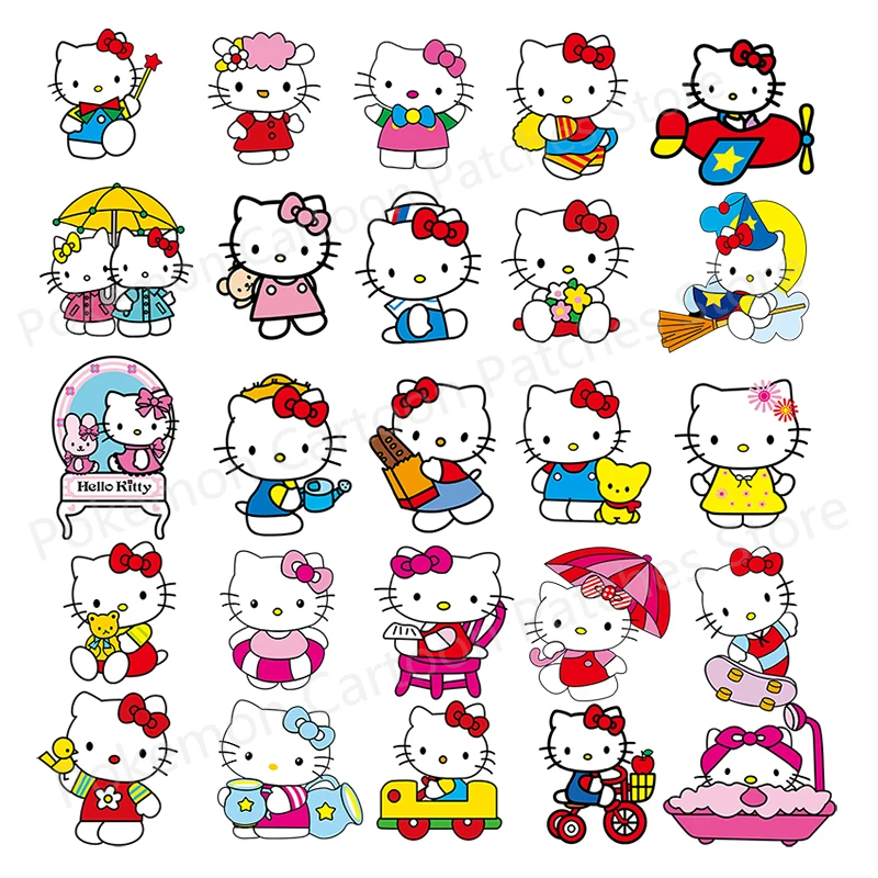 산리오 마이 멜로디 쿠로미 시나모롤 헬로 키티 애니메이션 다림질 패치, 핫 트랜스퍼 의류 패치, DIY 티셔츠, 어린이 선물