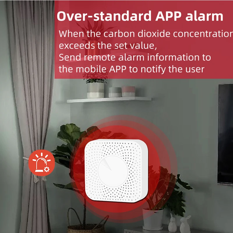 Tuya Smart WiFi/ZigBee Carbon Dioxide Meter NDIR High-Precision Real-Time Detection Intelligent Linkage Home School CO2 Detector