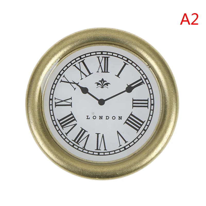 1:12 수지 인형의 집 미니어처 벽시계 놀이 인형 집 미니어처, 홈 장식 액세서리 장난감, 가상 놀이 가구 장난감