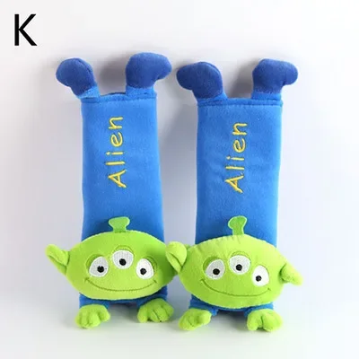 디즈니 스티치 카시트 벨트 어깨 커버, 만화 미키 스파이더맨 자동차 인테리어 시트 벨트 보호 커버, 액세서리 선물