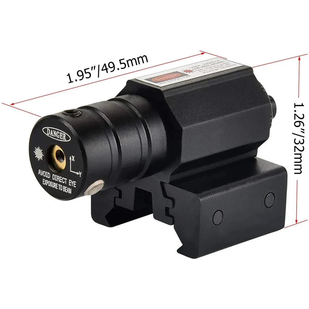 전술 레드 그린 도트 레이저 조준경스코프, 조절식 피카티니 레일 마운트 소총 권총 에어소프트 레이저, 배터리 포함, 11mm, 20mm