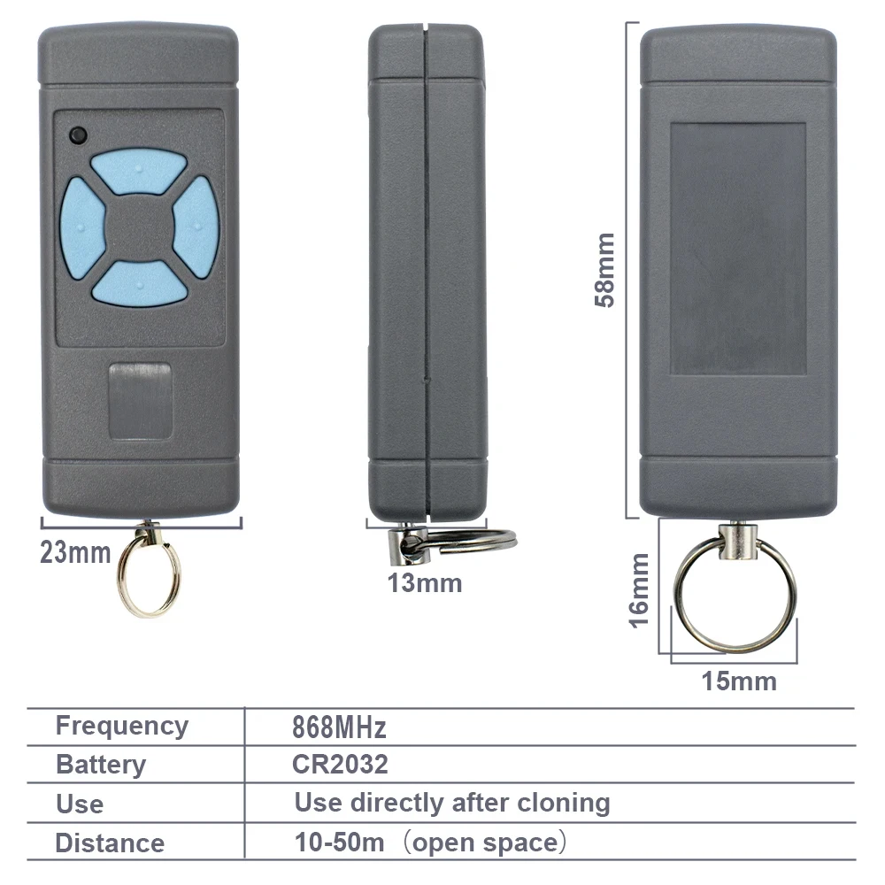 HORMANN 교체용 원격 제어 게이트 제어 명령, HSM4, 868mhz, 차고 문, 868.35MHz, 공장 도매