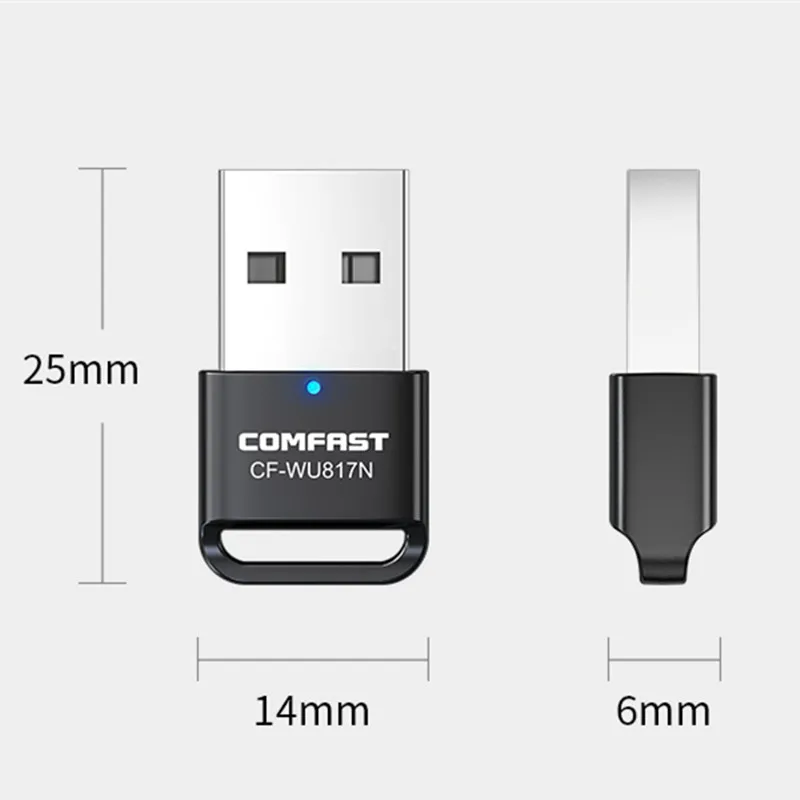 미니 USB 와이파이 어댑터 안테나, 무선 네트워크 카드, 이더넷 와이파이 수신기 동글, 무료 드라이버 어댑터, 와이파이 카드, 150M