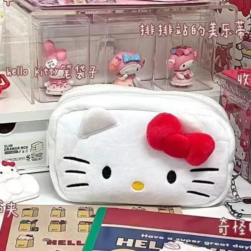 만화 헬로키티 필통, 귀여운 Y2K 코듀로이 스트레이트 필통, 카와이 학생 문구 상자, 어린이 생일 선물