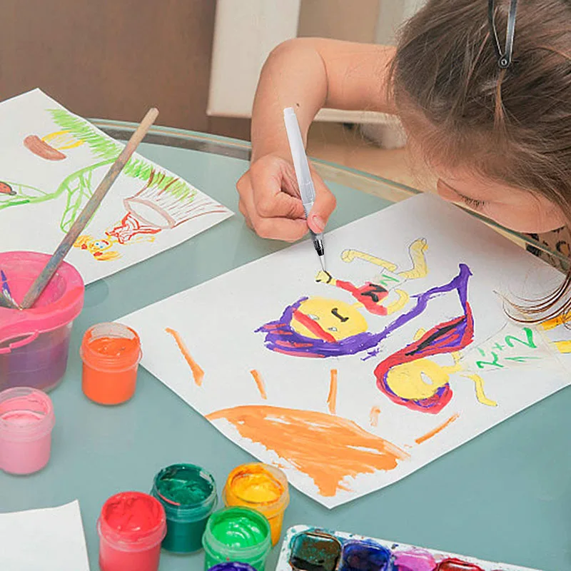 수채화 브러시 펜, 리필 가능한 수채화 브러시 펜, 수채화 페인팅용 물 페인트 브러시, 7 개