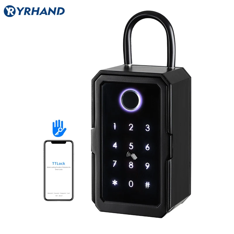 YRHAND TTlock 와이파이 보안 박스, 스마트 지문 디지털 Cerradura, 지능형 투야 전자 휴대용 잠금 박스, 비밀번호