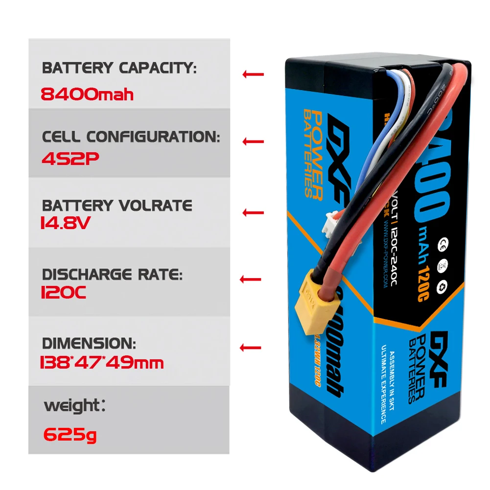 RC카용 DXF 배터리, Lipo 7.4V, 11.1V, 14.8V, 15.2V, 22.2V, 10000mah, 8400mah, 6500mah, 8000mah, 7000mah, 6200mah, 100C, 120C, 2S, 3S, 4S, 6S