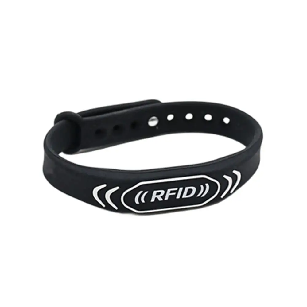 재기록 가능 RFID 실리콘 팔찌, 빈 마그네틱 손목 밴드 복사, 액세스 제어 카드 토큰, 125KHz EM4305 T5577, 1 개