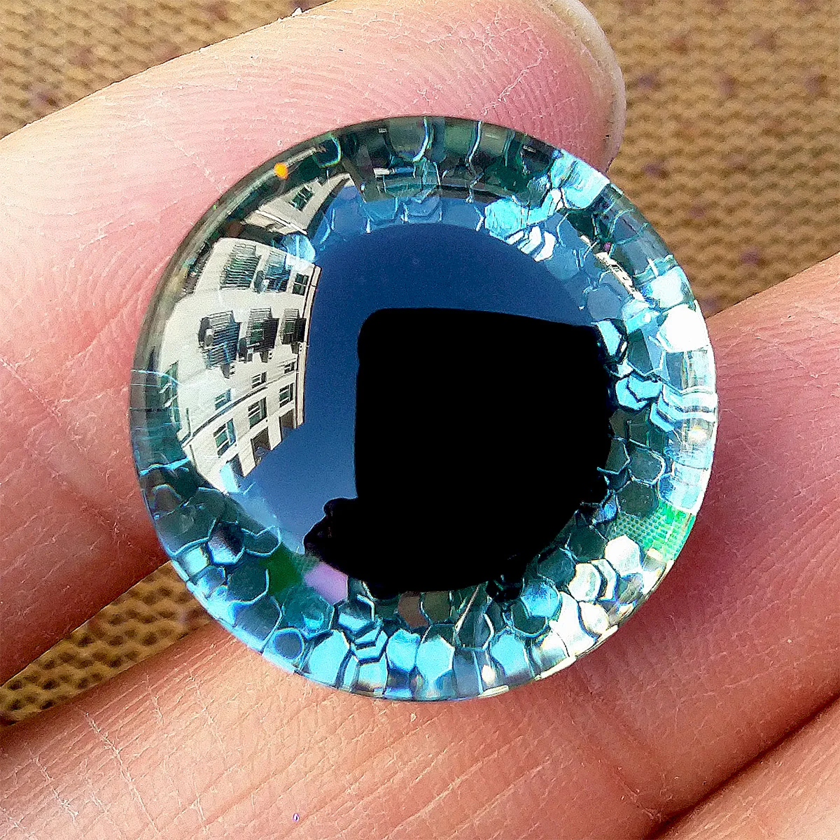 아미구루미 크로셰 장난감용 하이 퀄리티 안전 눈, 반짝이 혼합 크기, 대형 녹색 파란색 버튼 인형 눈, 18mm, 20mm, 25mm, 30mm, 35mm, 20 개