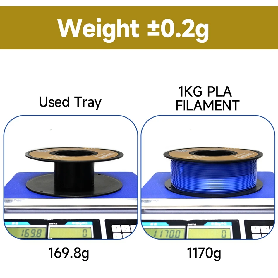 KINGROON PLA 필라멘트, 3D 프린터용 플라스틱, 표준 1kg/롤, 혼합 색상, 지역 배송, 1.75mm, 5/10kg