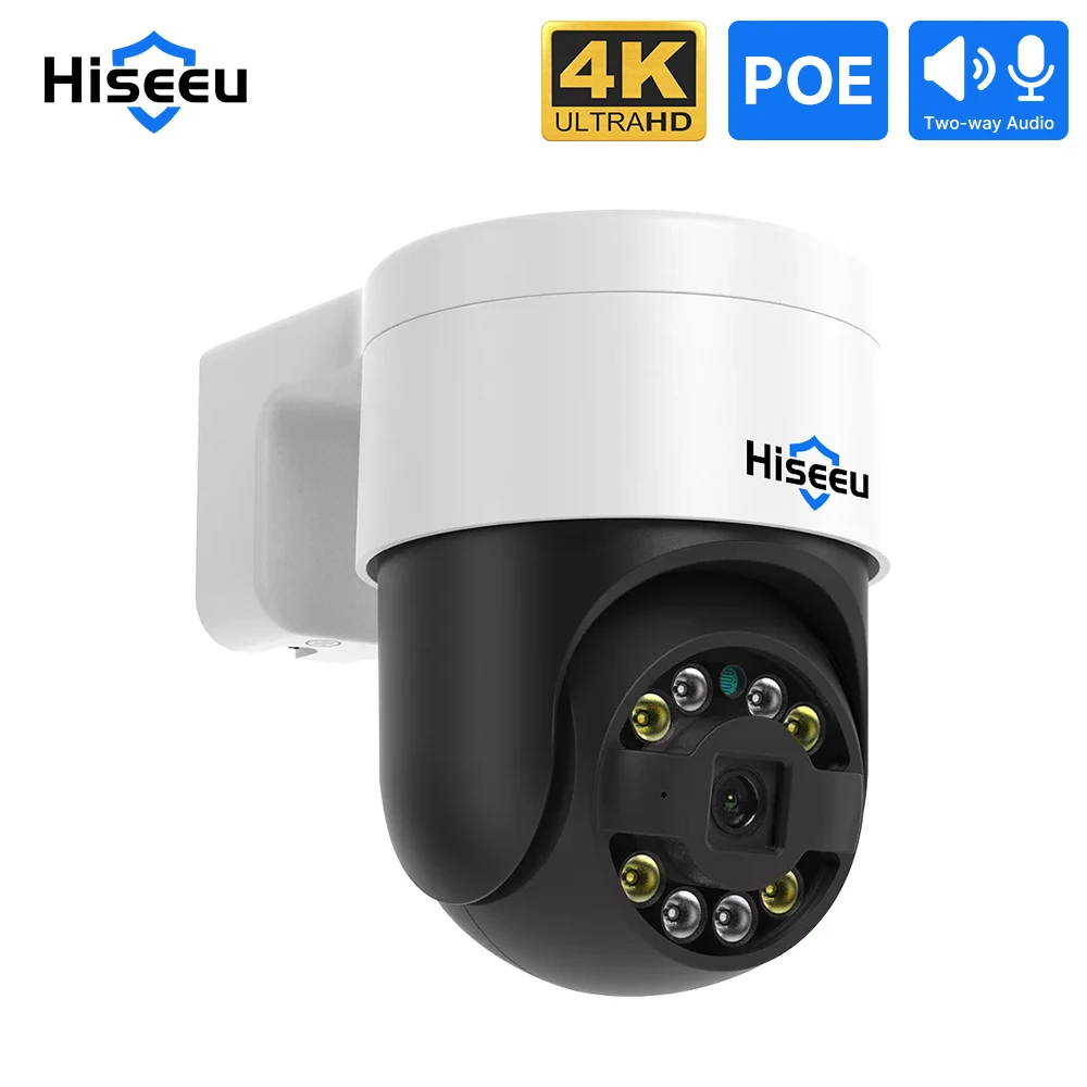 Hiseeu nvr용 4K 8MP 2K 4MP PoE PTZ IP CCTV 카메라, 비디오 감시 보안 야외 5x 디지털 줌 오디오 거리 ONVIF 색상 title=Hiseeu nvr용 4K 8MP 2K 4MP PoE PTZ IP CCTV 카메라, 비디오 감시 보안 야외 5x 디지털 줌 오디오 거리 ONVIF 색상 