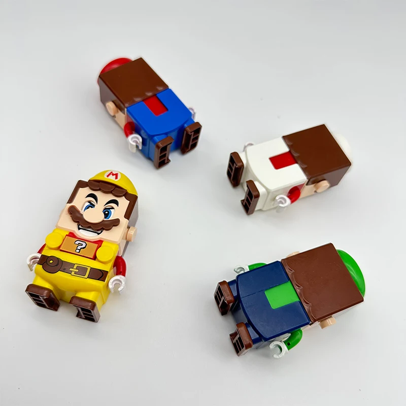 슈퍼 마리오 브라더스 미니 빌딩 블록 루이지 만화 애니메이션 장난감 브릭, 액션 피규어 조립 장난감 인형, 어린이 생일 선물