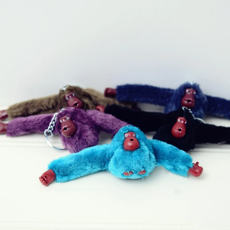 봉제 원숭이 열쇠고리, 봉제 오랑우탄 펜던트, 긴 팔 동물 열쇠고리, 고릴라 백팩 여성 가방 자동차 액세서리 장난감 선물