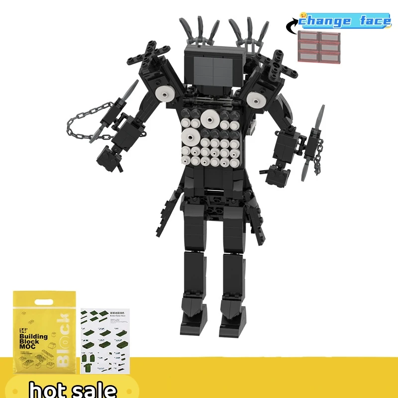 타이탄 시계 남자 여자 TV 개성 Skibidi 변기 남자 빌딩 블록 장난감 모델 세트, 생일 선물용 장식 DIY 장난감