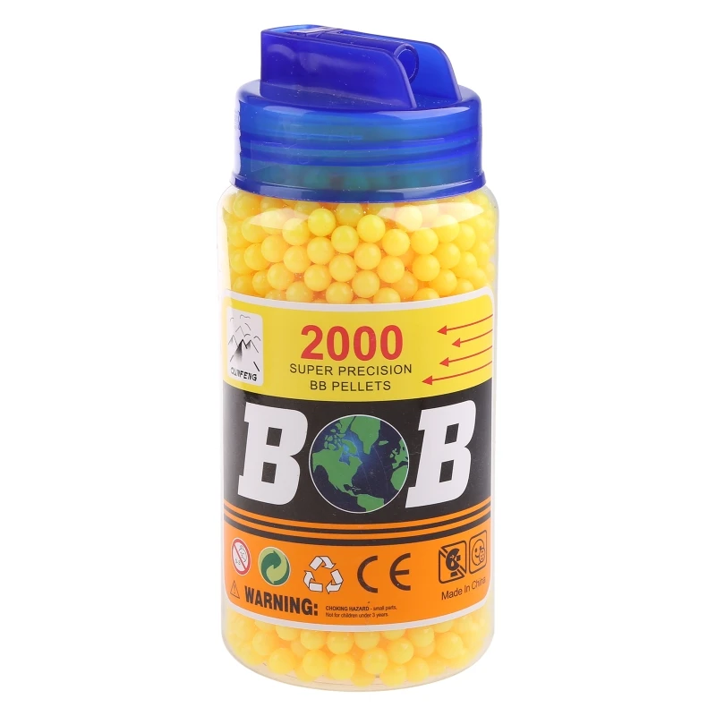 상자형 Bb 페인트볼 장난감 총, 단단한 플라스틱 피규어 공, BB 포너 샷건 총알, 권총 저격 총알, 2000PCs, 6mm