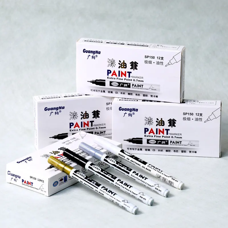 카드, 포스터, 록 머그잔용 페인트 펜, 무독성 방수 영구 마커 펜, 엑스트라 파인 포인트 페인트 마커, 4 가지 색상, 0.7mm