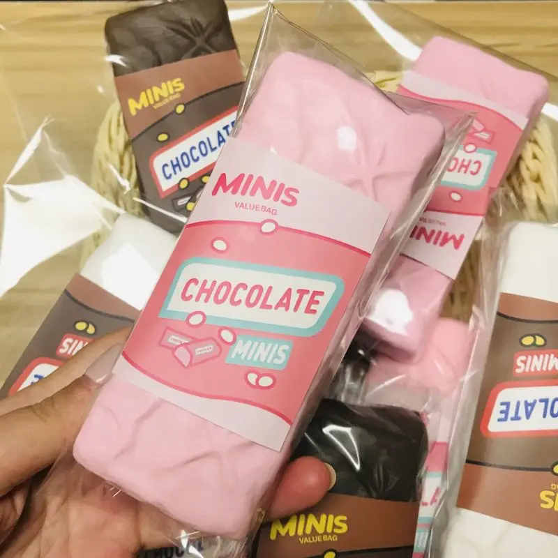 초콜릿 바 슬로우 리바운드 감압 벤트 장난감, 미니 스퀴시 슬로우 라이징, 3 가지 색상 옵션