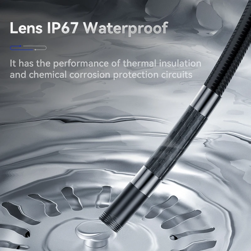 KERUI 산업용 내시경 카메라, 4.3 인치 IPS 스크린, 360 도 회전 검사 카메라, 자동차 파이프용 보어스코프, 2MP