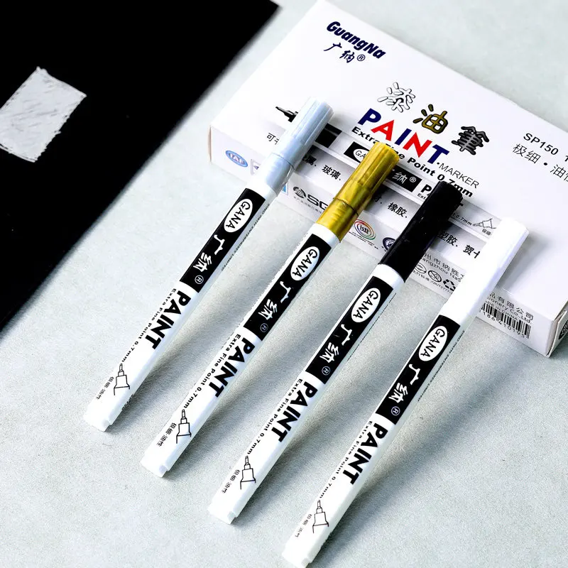 카드, 포스터, 록 머그잔용 페인트 펜, 무독성 방수 영구 마커 펜, 엑스트라 파인 포인트 페인트 마커, 4 가지 색상, 0.7mm