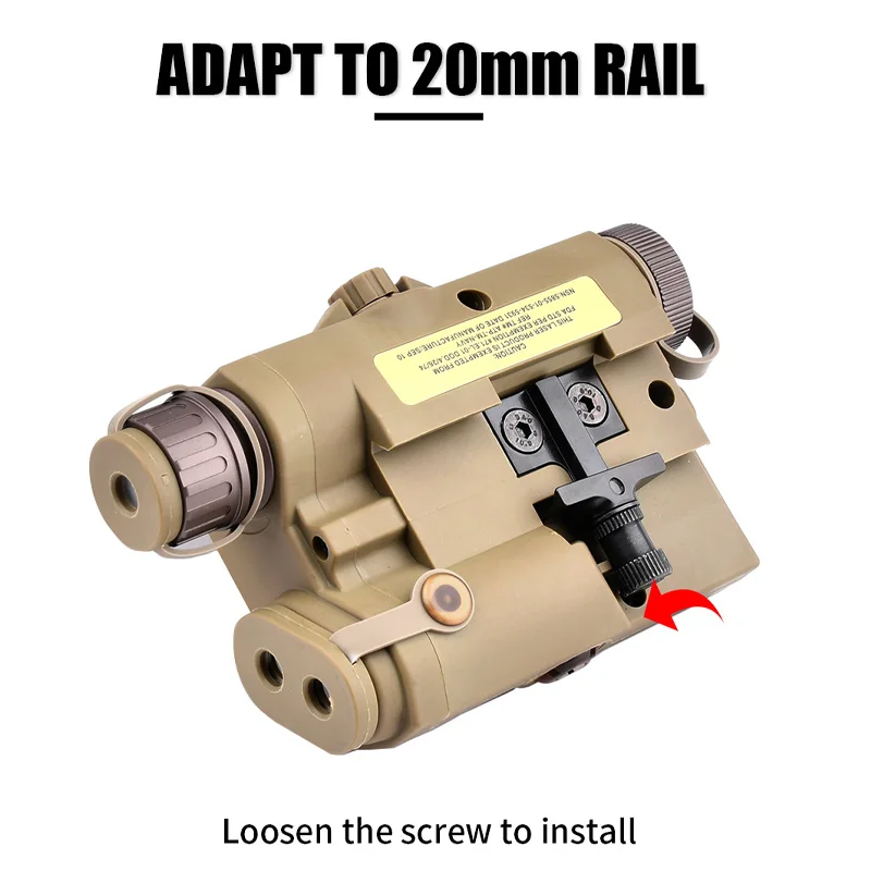 전술 Airsoft UHP AN PEQ-15 LA5C 레드 닷 그린 블루 + IR 버전 표시기 무기 스카우트 LED 조명, 20mm 레일 헌팅 레이져에 적합