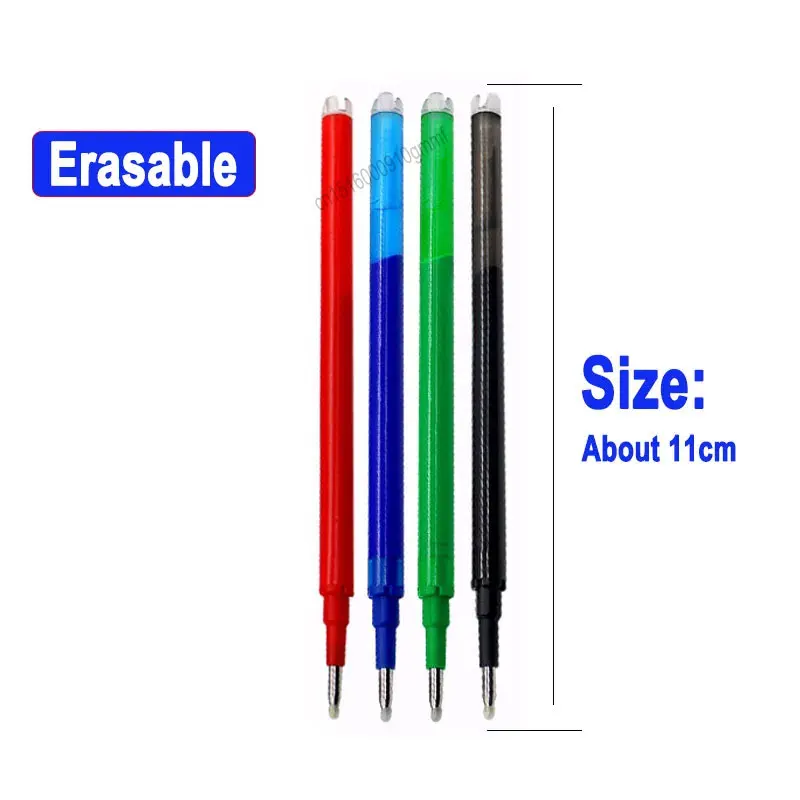 지울 수 있는 젤 펜 리필 5 개/30 개, 0.7mm 교체 사무실 학교 필기 문구 액세서리 8 색 잉크 세척 가능한 손잡이 막대