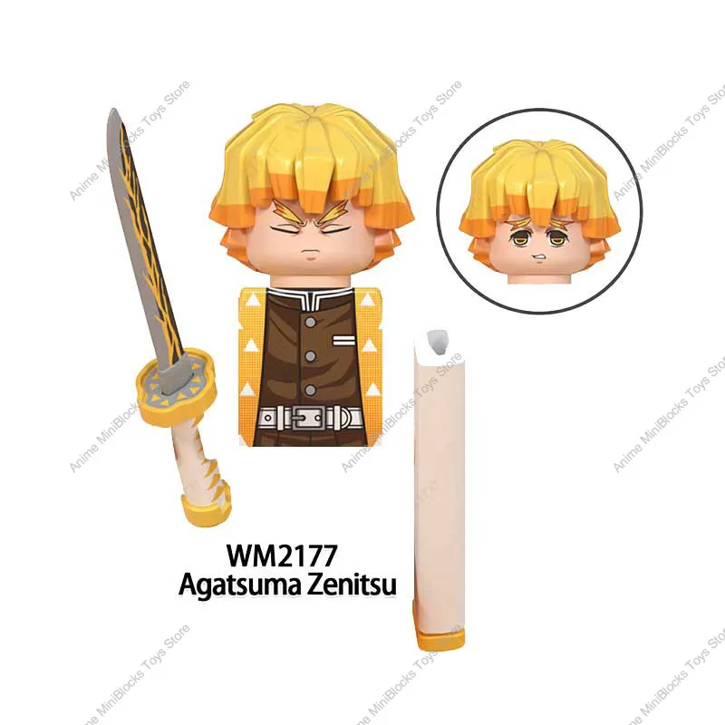 악마 슬레이어 빌딩 블록, 네즈코 쿄주로 렌고쿠 데모니아 젠이츠 애니메이션 만화 미니 피규어, 액션 장난감 브릭, 어린이 WM6137