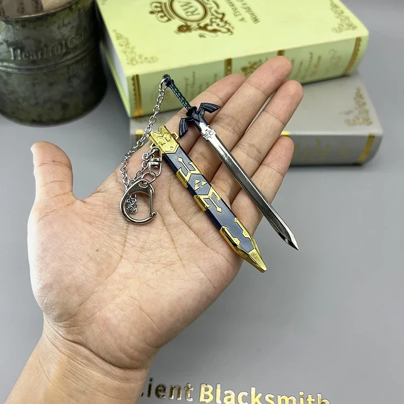 12cm 마스터 소드 링크 LoZ 게임 상품 금속 무기 모델 키 체인 홈 장식 컬렉션 공예 장난감 소년 액세서리 Dropshipping 도매 뜨거운 판매 선물 새로운 도착 선물 무료 배송 홈 장식 장식 공예 키 체인 컬렉션 1:6 인형 장비 액세서리 장난감 남자 소년 아이 복고풍 복제 미니어처